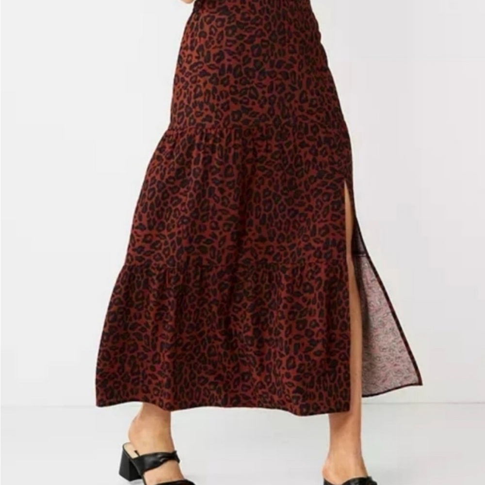 Nine West Animal Print Maxi Skirt